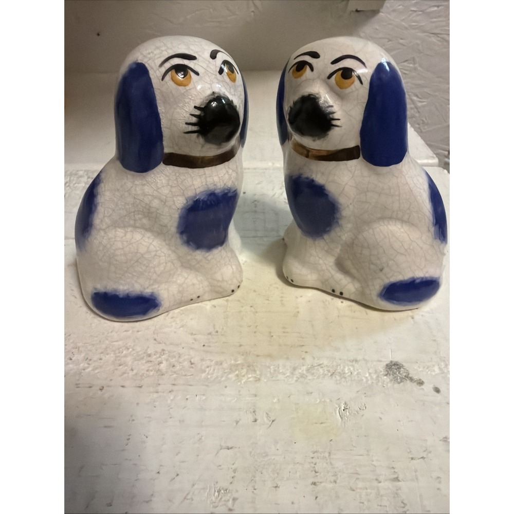 kent staffordshire Dogs Blue Pair Of 2